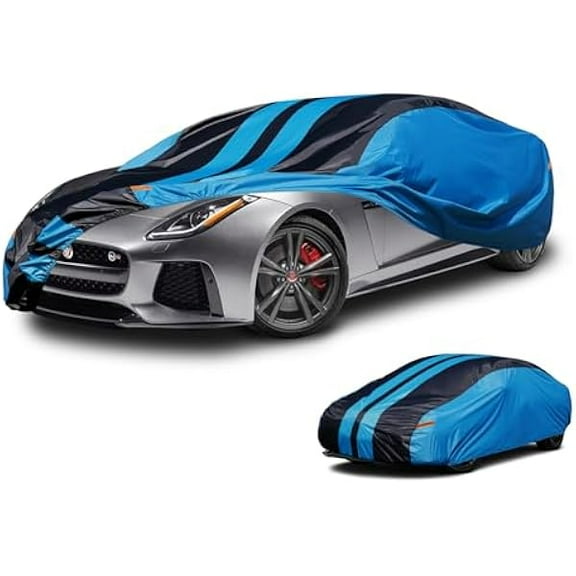 Car Cover Waterproof Custom Fit Jaguar F-Type (2013-2025), Full Exterior Cover for Automobiles Lightweight Resistant Outdoor Sun UV Rain Dust Snow Wind Protection.(USA Warehouse,Within 3-7 Days)