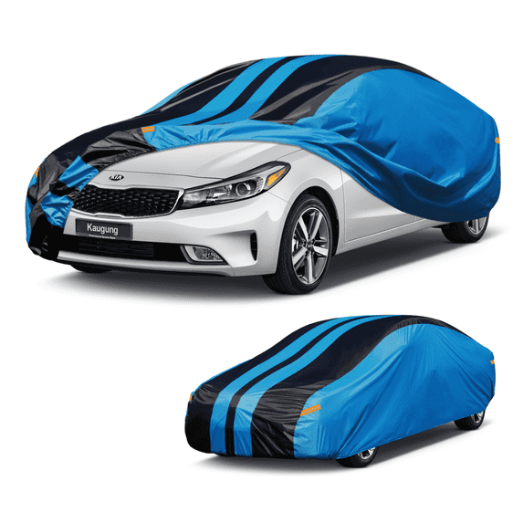 Car Cover Waterproof Custom Fit Kia Forte (2017-2024) Full Exterior Cover for Automobiles Lightweight Resistant Outdoor Sun UV Rain Dust Snow Wind Protection.