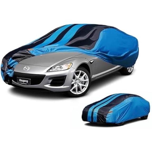 Car Cover Waterproof Custom Fit Mazda RX-7 RX-8 (1979-2012), Full Exterior Cover for Automobiles Lightweight Resistant Outdoor Sun UV Rain Dust Snow Wind Protection.(USA Warehouse,Within 3-7 Days)