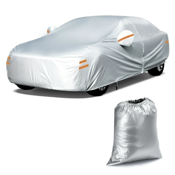 Car Cover Waterproof All Weather for Automobiles,All Weather Season Rain Snowproof Sun UV ProtectionOutdoor Full Cover Universal, Fit for 194"To 208" ,Universal