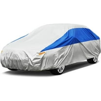 Car Cover for Automobiles All Weather Waterproof, Universal Fit Sedan (184 to 193 in), Blue and Sliver