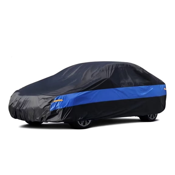Car Cover for Automobiles Waterproof All Weather , Size A4 Fit for Sedan 183 to 193 inch, Black