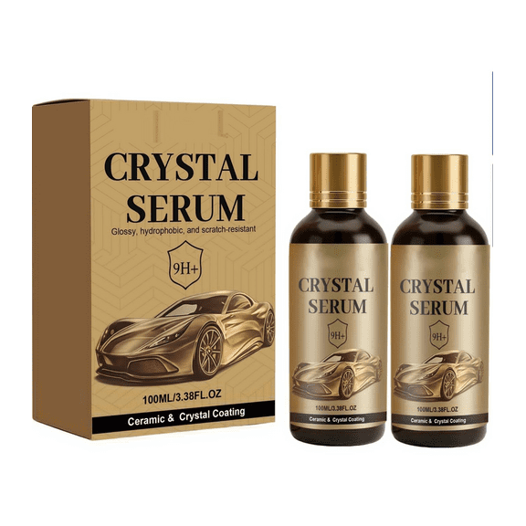 Car Crystal Serum, 100ml Advanced Graphene Ceramic Coating for Cars, 9H Graphene Coating for Auto Car Detailing(2Pcs)(2Pcs)