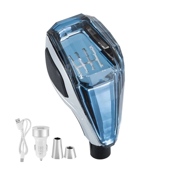 Car Crystal Universal Modified Gear Shift Knob Lever Handball Multicolor LEDLight Car R135246 Modified Shift Knob 5Speed