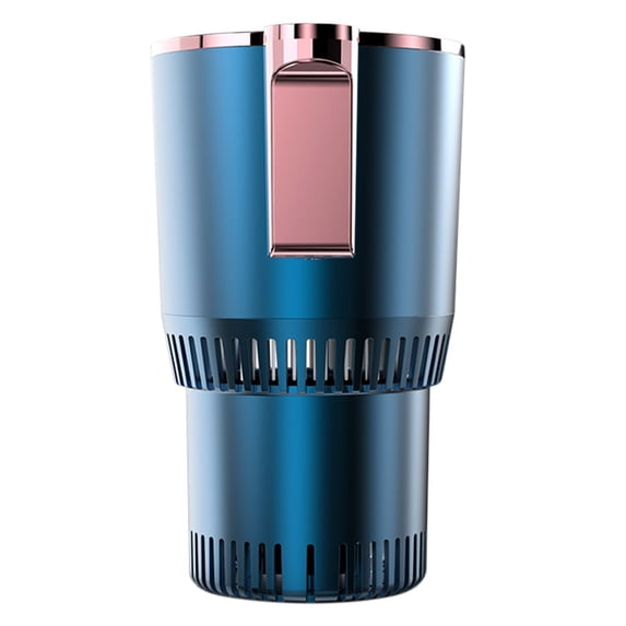 Car Cup Cooler and Warmer | 12V Thermoelectric Beverage Chiller & Heater for Car Travel | Portable Drink Cooling and Heating Mug with LCD Display | ABS+Aluminum Construction for Home or Office Use