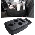 thumbnail image 1 of Car Cup Holder  Back Seat Cup Holder for Car  PU Leather Couch Sofa Bed Cup Holder Expander Tray  Boat Tray  Organizer for Trucks  Minivans  SUVs  RVs  Vehicles  Holds Drinks  Remote  Sna, 1 of 2