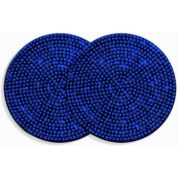 Car Cup Holder Coaster, 2 Pack Fashion Anti-Slip Shockproof Universal Vehicle Cup Holders Coasters Insert Bling Crystal Rhinestone Auto Automotive Interior Accessories for Women (Blue)