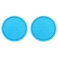thumbnail image 1 of Car Cup Holder Coaster 2 Pack Universal Non- Insert Coasters Durable Auto Cup Mat 2.75 Inch Flexible Silicone Pad for Car Interior Vehicle Accessories for Men Women Drivers ï¼Blueï¼, 1 of 4