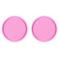 thumbnail image 1 of Car Cup Holder Coaster 2 Pack Universal Non- Insert Coasters Durable Auto Cup Mat 2.75 Inch Flexible Silicone Pad for Car Interior Vehicle Accessories for Men Women Drivers ï¼Pinkï¼, 1 of 4