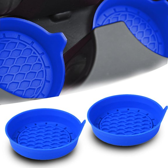 Car Cup Holder Coaster,Silicone Car Cup Holder Coaster Set of 2,Car Coaster Automotive Cup Holders,Anti Slip Car Cup Holder Coasters,Car Interior Accessories(Royal Blue,2PC)