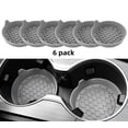 thumbnail image 1 of WLGJL Car Cup Holder Coaster, Silicone Cup Holder Insert, Universal Non-Slip, Gray 6 Pack, 1 of 5