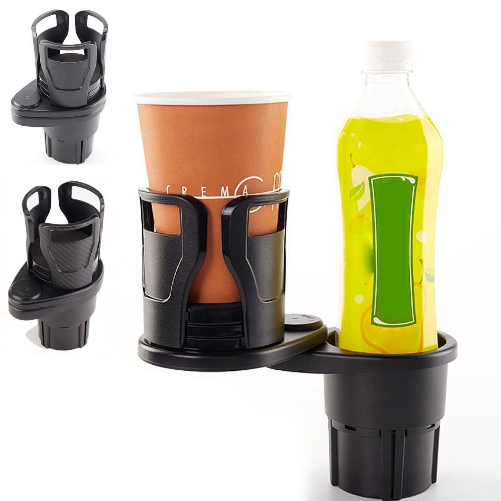 Car Cup Holder Expander, 2 in 1 Multifunctional Auto Drinks Holder, Double Cup  Holder Extender Adapter Organizer with 360° Rotating Adjustable Base to  Hold Most Water Bottles 