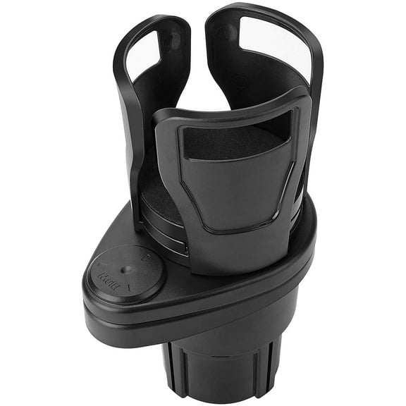 Car Cup Holder Expander Adapter,2 in 1 Multifunctional Dual Cup Mount Extender Organizer for Vehicles,360Rotating Adjustable Base