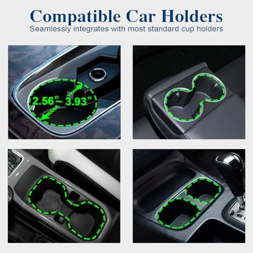 Car Cup Holder Expander, Cup Holder Extender Adapter with Expandable Arm and Adjustable Base, Compatible with Yeti Ramblers 14-64oz, Hydro Flasks 18-64oz Most Coffee Mugs Bottles & Cups