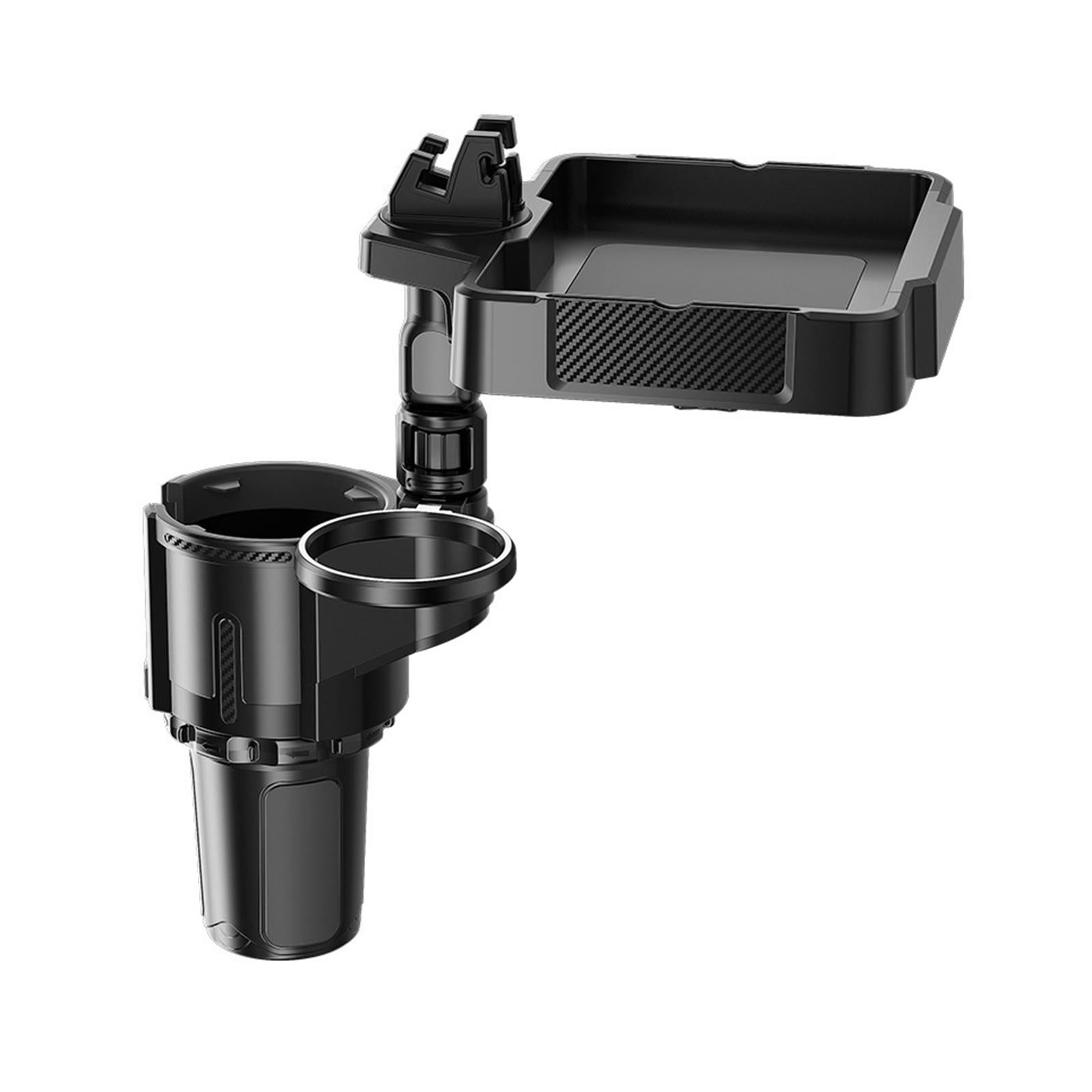 Car Cup Holder Extender Tray Universal Swivel Stretchable with Phone