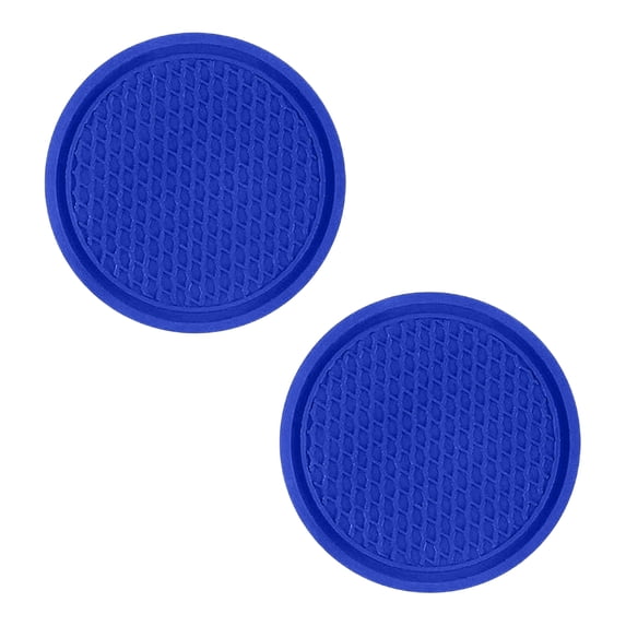 Car Cup Holder Pad, Non-slip Heat Insulation PVC Honeycomb Design Creative Interior Accessory Fit Coaster for Vehicle Universal Water Bottle Anti slip Mat Blue
