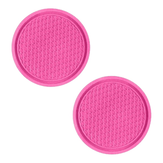 Car Cup Holder Pad, Non-slip Heat Insulation PVC Honeycomb Design Creative Interior Accessory Fit Coaster for Vehicle Universal Water Bottle Anti slip Mat Purple