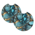 thumbnail image 1 of Car Cup Holder Pads 2 Pack Neoprene Coasters For Car Interior Non-Slip Waterproof Protectors Fit For Car Truck Suv Teal Gold Marble, 1 of 5
