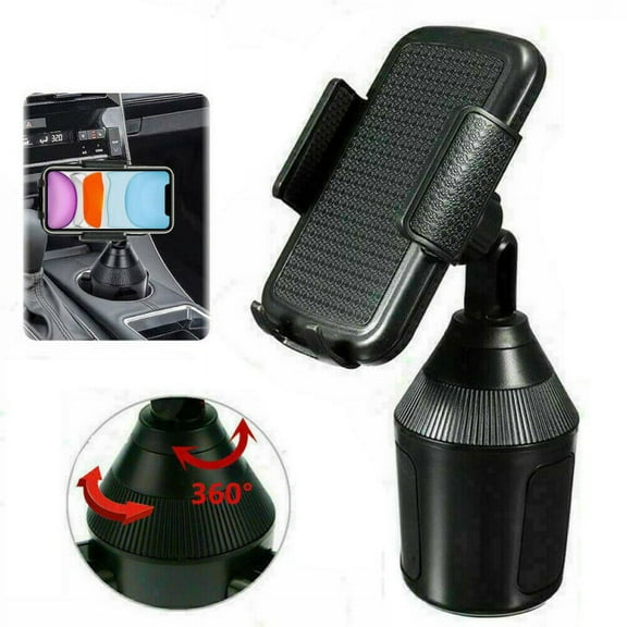 Car Cup Holder Phone Mount - 360 Degree Rotatable Adjustable Cupholder Cell Phone Holder for Smartphone iPhone/ipod/Samsung