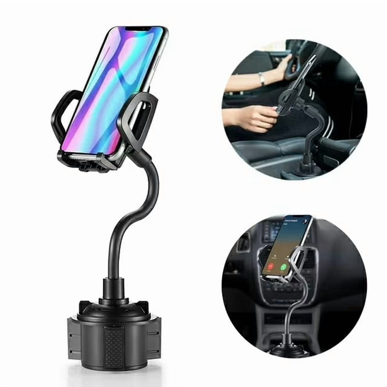 Car Cup Holder Phone Mount with 360° Rotation Adjustable Gooseneck,Car Phone Holder Mount for All Smartphones Cup Holder Cell Phone Automobile Cradles