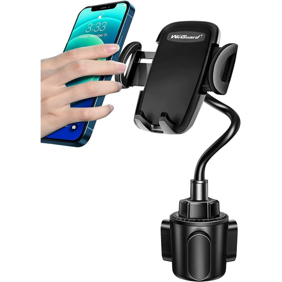 Car Cup Holder Phone Mount Cell Phone Holder Universal Adjustable Cup Holder Cradle Car Mount with Flexible Long Neck for iPhone 12 Pro/XR/XS Max/X/8/7 Plus/Samsung S10+/Note 9/S8 Plus/S7 Edg