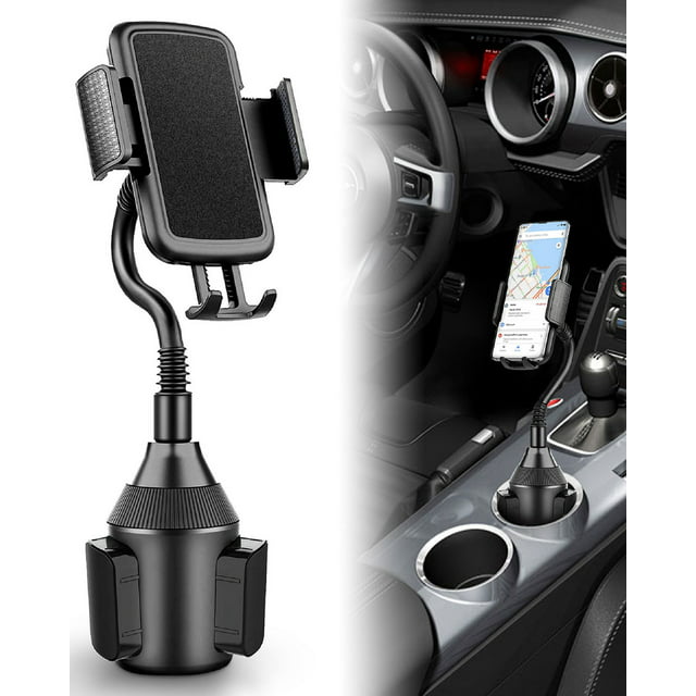 Car Cup Holder Phone Mount, TSV Universal Adjustable Gooseneck Cup Holder Cradle Car Mount 360° Rotatable Fit for iPhone 13 12 11 Pro XS XR Max Plus, Samsung Galaxy S21+ S20 Ultra