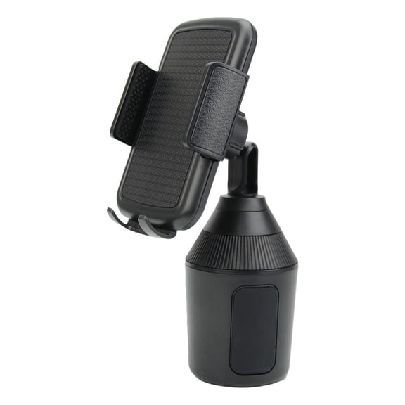 Car Cup Holder Phone Mount Universal Adjustable Cradle Stand Black