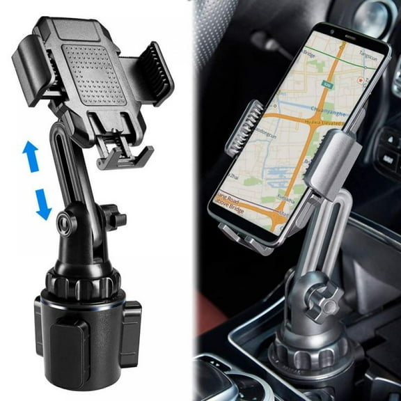 Car Cup Holder Phone Mount, Universal Adjustable Gooseneck Cup Holder Cradle Car Mount 360 Rotatable, Fit For iPhone 11/11 Pro XS XR XS Max X 8 8 Plus 7 7+ 6s Samsung Galaxy S10/S10E/S9/S8/Note 9/8