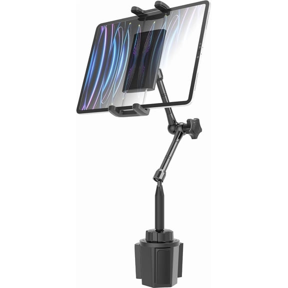 Car Cup Holder Tablet Mount for 4.7-13" iPad & Phone