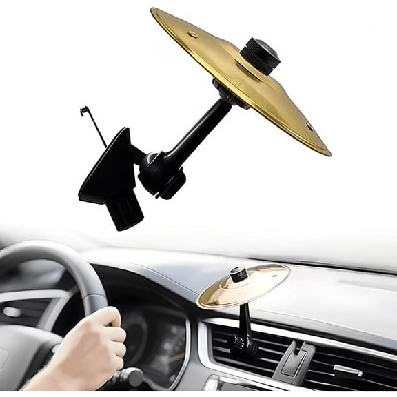 Car Cymbal Air Vent Mini Drum Crash Cymbal For Car Vent (Gold)