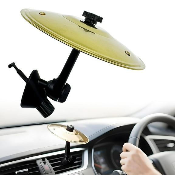 Car Cymbal, Car Cymbal Air Vent, Mini Drum Crash Cymbal For Car Vent, Suitable For All Types Of Vehicles (Gold)