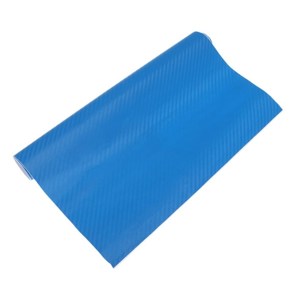 Blue PVC Carbon Fiber Wrap Roll for Car Decoration 30x127cm Self-adhesive and Waterproof