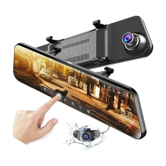 Car DVR Mirror GPS 1080P Dual Cams 11.8inch Touch Screen RearView Dash Cam Stream Media Video Recorder Night Vision ,Easy to Install