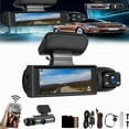 thumbnail image 1 of Car Dash Cam, Front & Rear Dash Cam, Dashcam Front and Rear Camera, 24 Hour Night Vision & HDR, Loop Recording & Motion Detection Suitable for All Car (Front+Inside+32G), 1 of 7