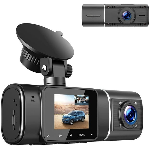 Car Dash Camera,Dash Cam Front and Rear Dual Dash Cam 1.5 inch Dashboard Camera Full HD 170° Wide Angle Backup Camera with Night Vision WDR G-Sensor Parking Monitor Loop Recording Motion Detection