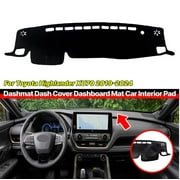 Car Dash Cover for Toyota Highlander XU70 2019-2024, Non-slip Rubber Backing Dashboard Mat Sun Shade Carpet Left Hand Drive Model Only