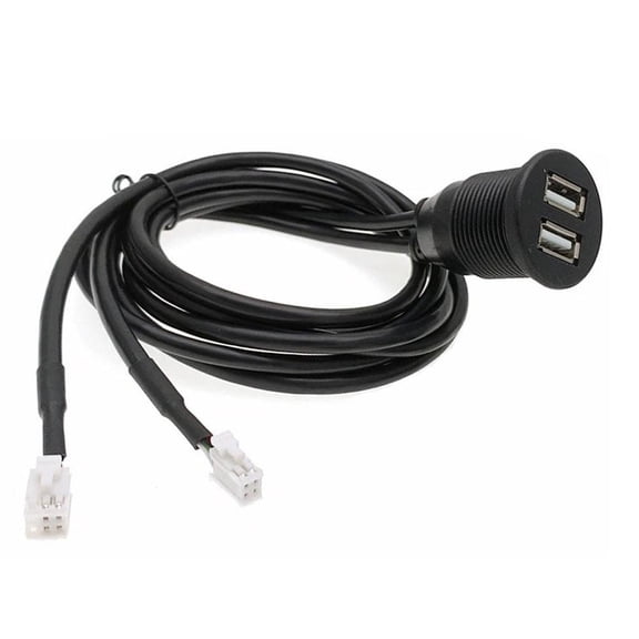 Car Dash Flush Mount Two USB Port Panel Auto Boat GPS 6PIN 4IN Adapter,,