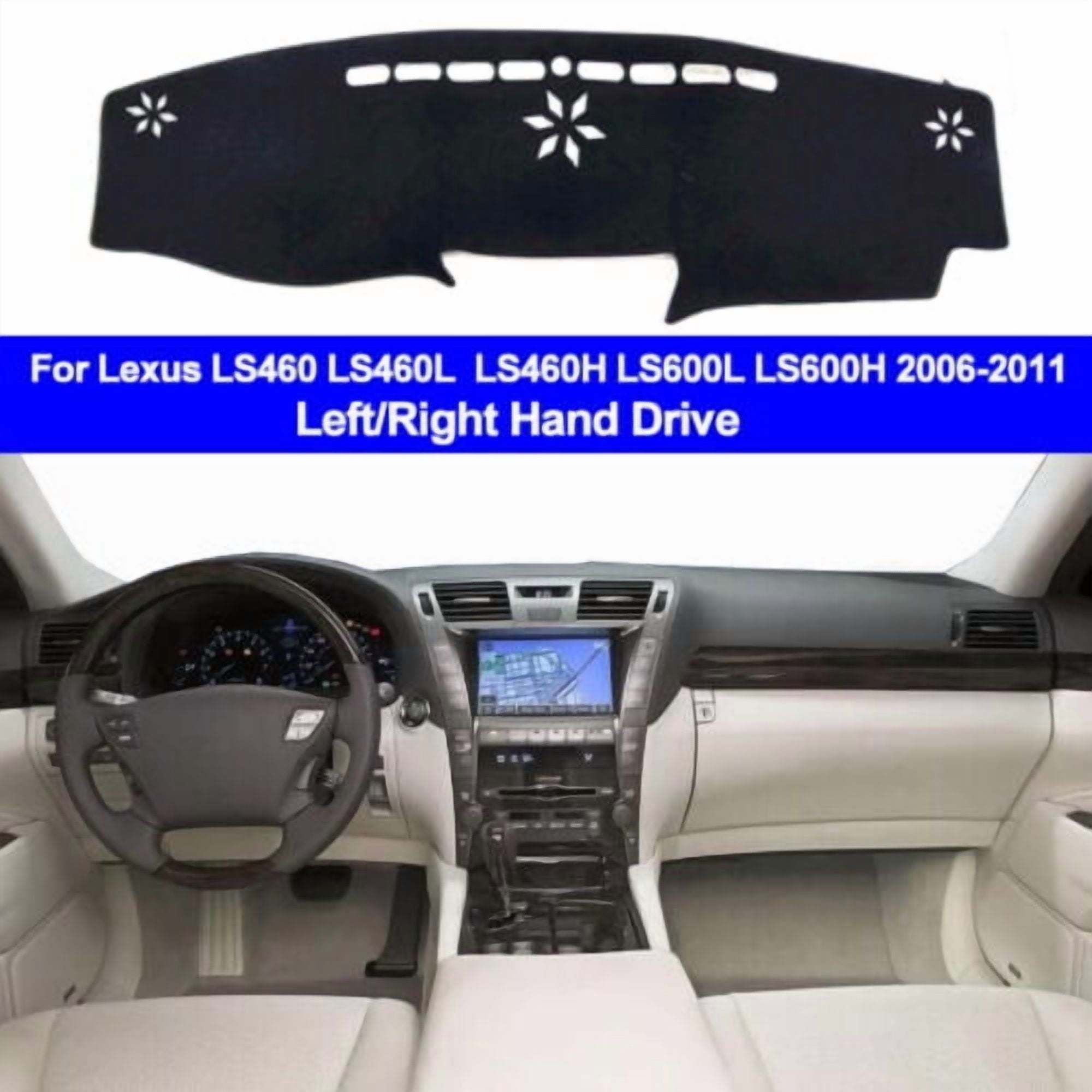 Car Dash Mat Dashboard Cover Carpet For Lexus LS460 LS460H LS600L LS600H 06-11
