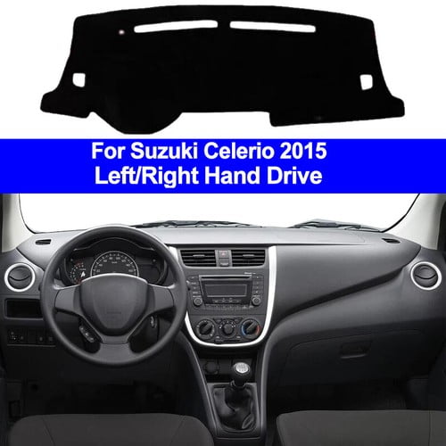 Leather Car Dash Mat Dashboard Protects Cover Dashmat Fit For Suzuki Celerio 2015 LHD RHD Black