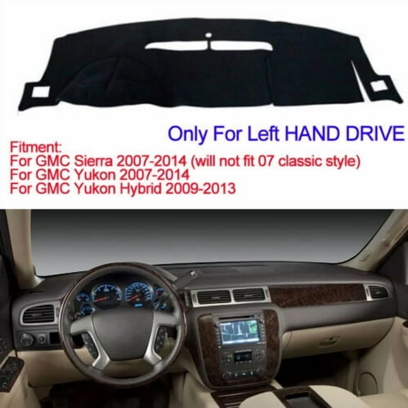 Car Dash Mat Dashboard Cover For GMC Sierra Yukon 2007- 2010 2011 2012 2013 2014