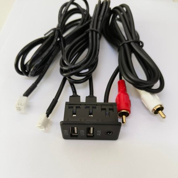 Car Dash Mount Dual USB+AUX Port Panel Interface Extension 145cm Cable Adapter
