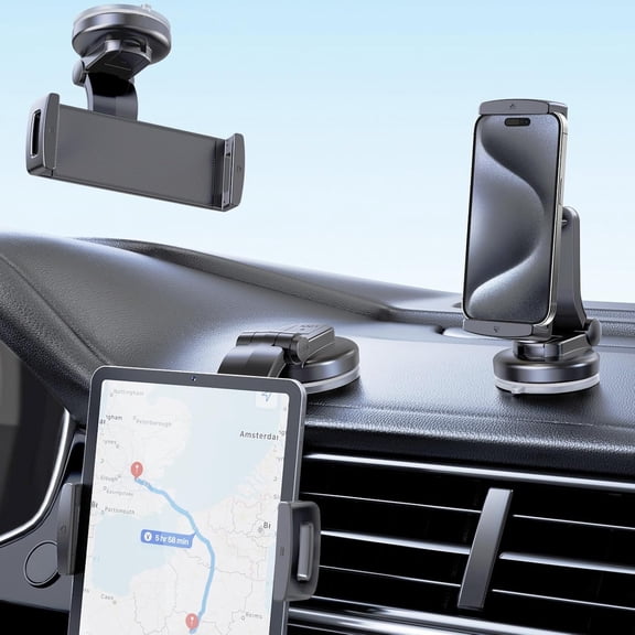 Car Dash Phone Mount, [180 Adjustable Arm] Z Fold 7 6 5 4 3 2 Accessories for Dashboard Windshield, 360 Rotatable Car Mount for iPhone 16 15 14 13 Pro Max Plus Mini S25 Ultra Motorola TCL