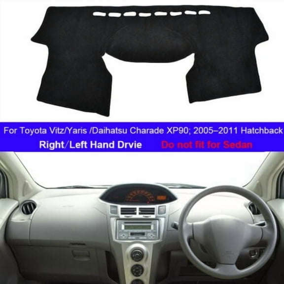 Car DashMat Dashboard Cover Carpet For Toyota Vitz Yaris 2005 - 2011 Hatchback