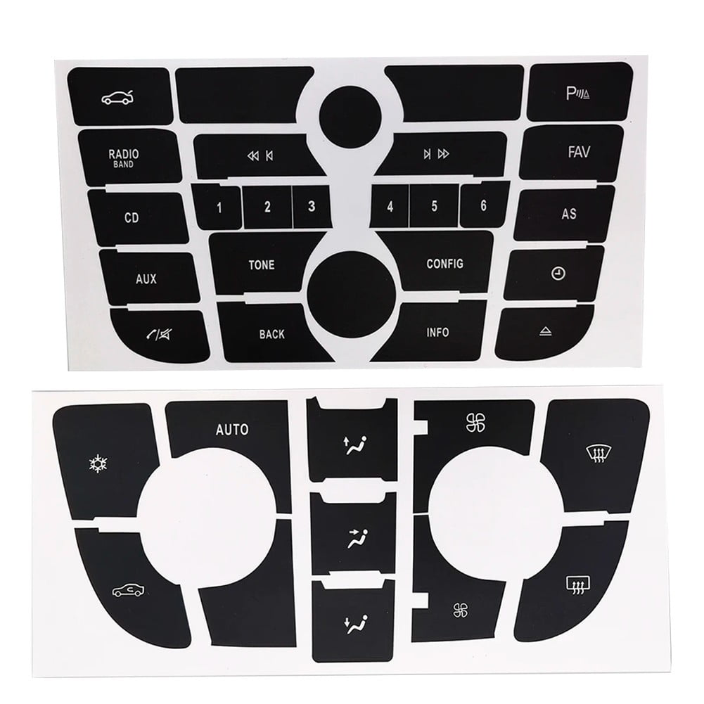 Auto Airconditioning Knop Sticker voor Opel Astra J GTC Meriva B,Auto Centrale Bediening Airconditioning Multimedia Knop Cover Sticker