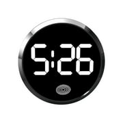 Car Dashboard Clock Small, Stick On, Touch-Activated, LED Time Digital Display for Car, Boat, Bike, Truck Silver