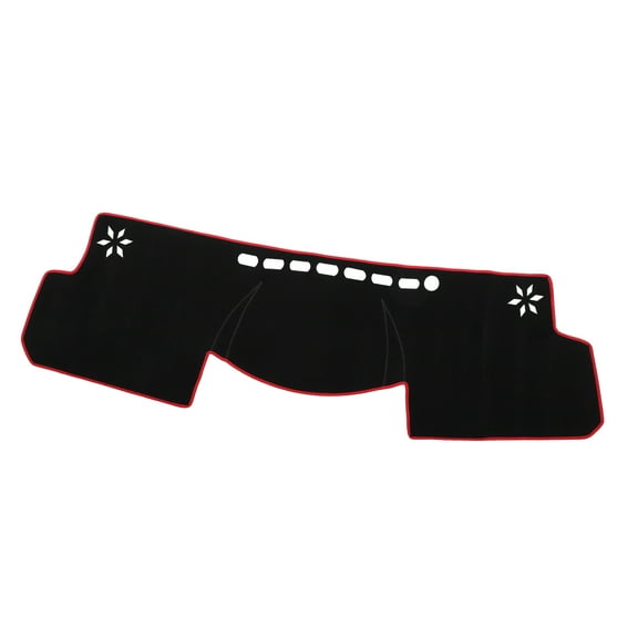 Car Dashboard Cover Compatible for Prius V 2012-2020 Polyester Black Red Center Console Dash Cover Mat