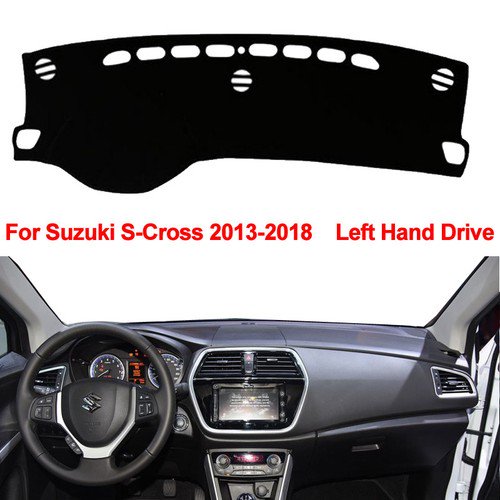 Leather Car Dashboard Protects Cover Dash Mat for Suzuki S-Cross 2013-2016 2017 2018 Black