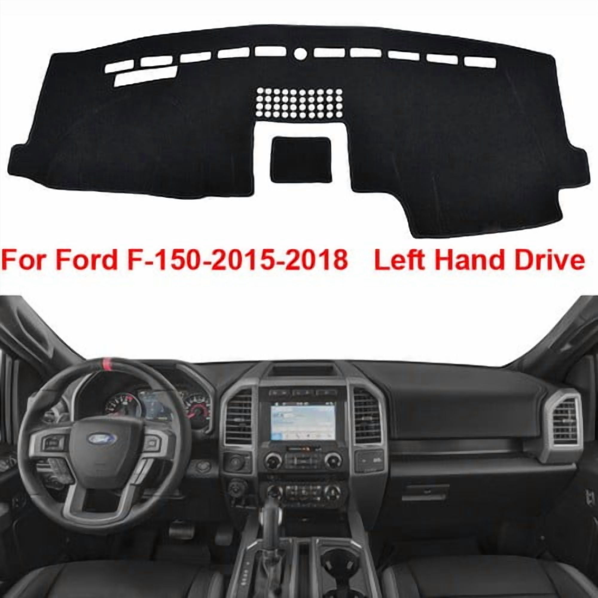 Car Dashboard Cover Dash Mat Dash Cover Anti-Sun for Ford F150 F-150 2015-2018