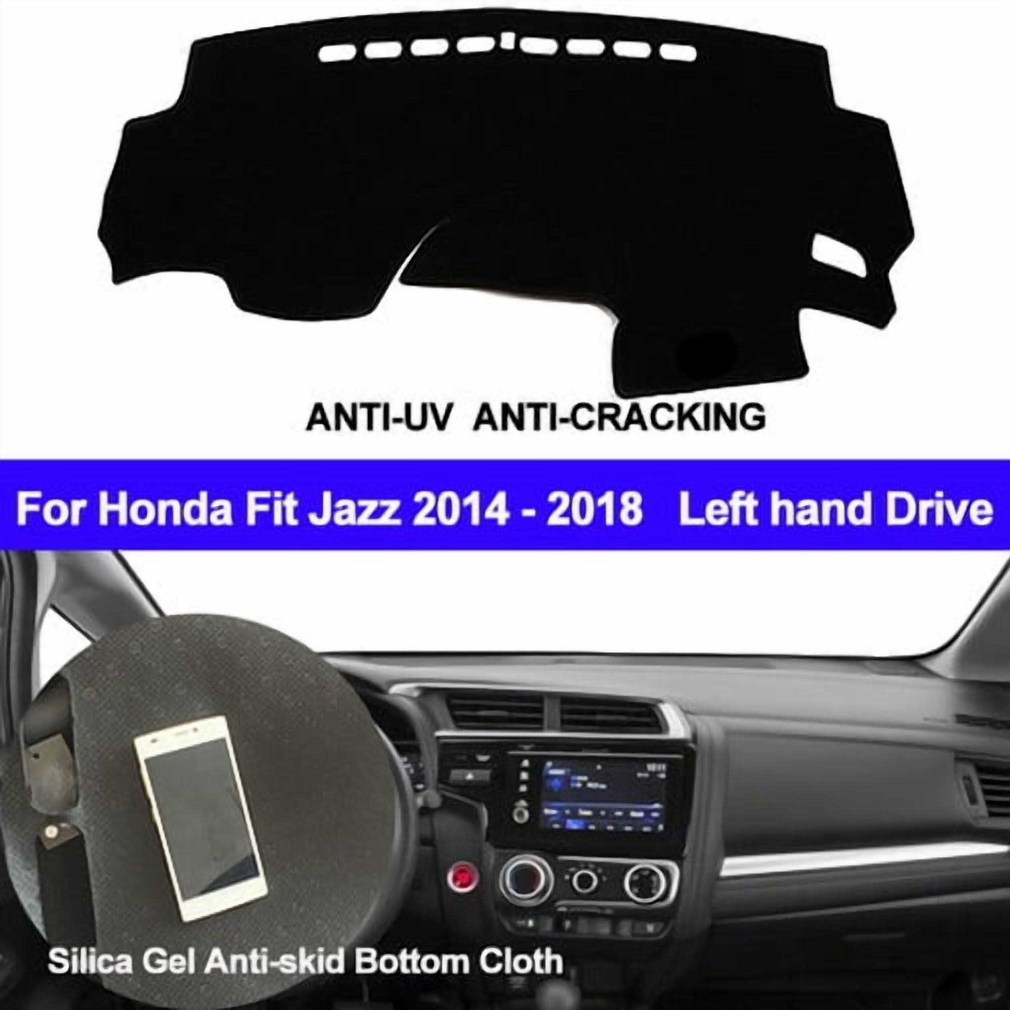 Car Dashboard Cover Dash Mat Pad Non-Slip For Honda Fit 2014 2015 2016 2017 2018