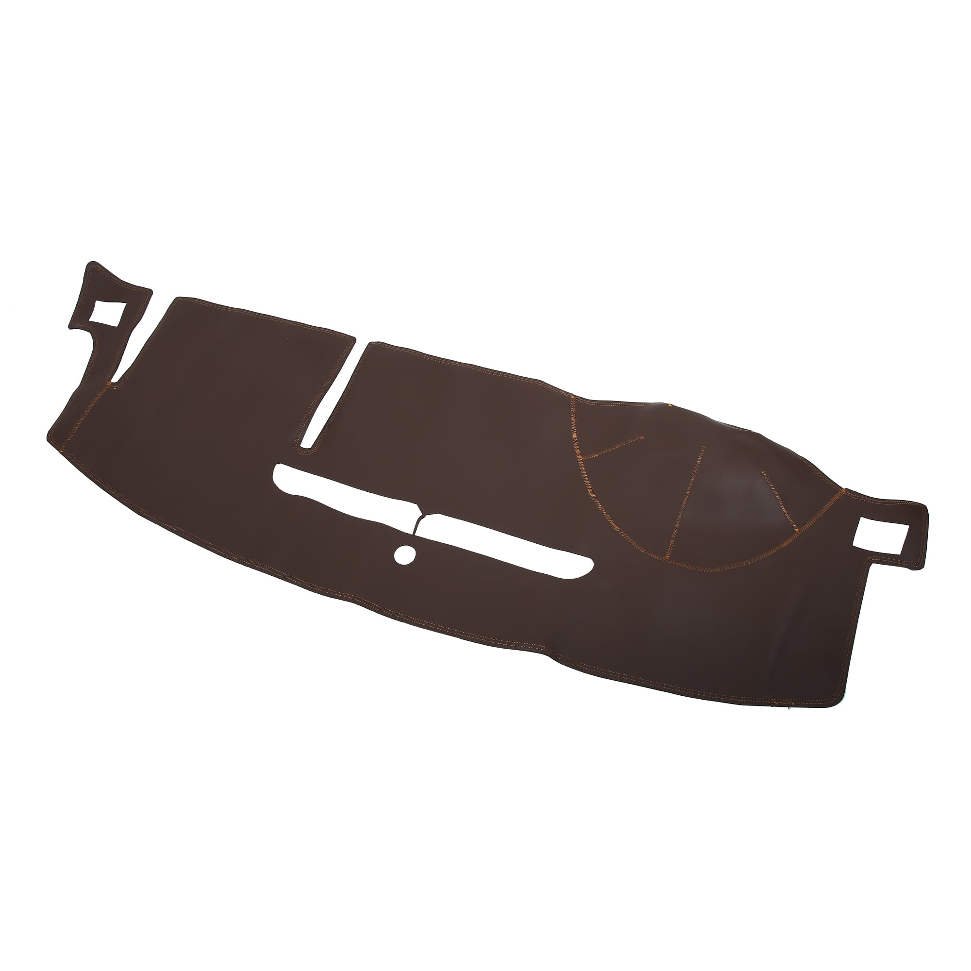 Car Dashboard Cover Non-Slip Faux Leather Dash Board Protector Cover Mat for Chevrolet Tahoe Suburban 2007-2014 Brown